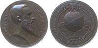 Belgien Medaille Bronze Leopold II. (1865-1909) - auf die Weltausstellung in Antwerpen, Büste nach rechts / Weltkugel im Sternenhimmel über Stadt -