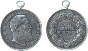 Schützen Schießprämie Silber Friedrich III. (1888) - dem besten Schützen, Preussen, Büste nach rechts / Schrift im Kranz, Signatur: E.W. (v. Weigand), -