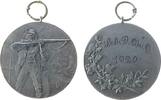 Schützen tragbare Medaille Bronze vergoldet Schützenverein - Sch.V.Qw.O., stehender Schütze mit Flinte im Anschalg - im Hintergrund gesellige Runde beim Bi -