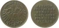 Schützen Comite Marke Bronze Bremen - auf das zweite Deutsche Bundesschiessen, Doppeladler und Wappen / Mehrzeiler, ca. 22 MM -