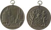 Schützen tragbare Medaille Bronze Erfurt - auf das 22. thüringische Bundesschiessen, Domansicht / Wappen, v. Wernstein, ca. 40,5 MM -