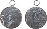 Schützen tragbare Medaille Bronze versilbert Hagen - auf die 80jährige Jubelfeier und Einweihung des Schiessstandes 1848, Schütze mit Gewehr im Anschlag na -