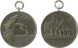 Schützen tragbare Medaille Bronze Geislingen - auf das Einweihungsschiessen, Lengental, springender Hirsch nach links über Wappen / das neue Schützenhaus, -