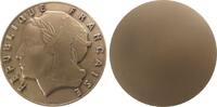 Frankreich Medaille Bronze Republique Francaise, weibliche Büste mit der Säerin im Haar nach links, einseitig, v. Simon, ca. 77 MM, ca. 210 Gramm -