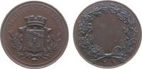 Frankreich Medaille Bronze Nancy - auf die Schützengesellschaft, Lothringen, Wappen / leeres Gravurfeld, v. Robineaux Fils, ca. 68,5 MM, Randpunze: -