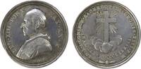 Vatikan Medaille Silber Leo XIII (1878-1903) - auf sein 50. Priesterjubiläum, Brustbild nach rechts / Kreuz auf Wolken, v. Bianchi, ca. 30,6 MM, -