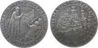 San Marino Medaille Silber San Marino, San Marino steht nach rechts und segnet zwei Kinder, die Bögen halten, im Hintergrund der Berg Titano / die -