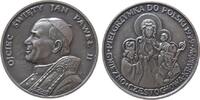Vatikan Medaille Silber Johannes Paul II (1978-2005) - auf den Besuch in Polen, Brustbild nach links / Madonna mit Kind zwischen zwei Heiligen, S -