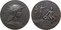 Frankreich Medaille Silber Carignan - auf die Schützengesellschaft, behelmte Marianne nach rechts / nackter Knabe mit Siegerkranz neben Gravurfeld - -