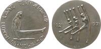 Schweiz Medaille Silber Luzern OB + Nidwalden - auf den 50. Jahrestag des Turnverandes, Barrenturnen / drei Gymnasten, ca. 33 MM, ca. 19,8 Gramm -