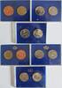 Spanien 500 Pesetas Probesatz div. Juan Carlos und Sofia, 500 Pesetas 1987 PP (Umlaufgeld) und Medaille (kleiner Fleck), 2x 500 P. Silber (die rechte Münze we -
