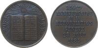 Schweiz Medaille Bronze Genf - auf die 350-Jahrfeier der Reformation, Bibel / Mehrzeiler, ca. 33,5 MM, Martin 60a -