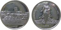Schweiz Medaille Zinn Zürich - auf die Schweizer Landesausstellung, Stadtansicht / weibliche Gestalt mit den Attributen des Handels und der Indus -