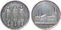 Reformation / Religion Medaille Silber Würzburg Bistum - auf die 1000-Jahrfeier, Georg Anton von Stahl (1840-1870), Domansicht / die drei fränkischen Heiligen, -
