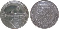 Städte Medaille versilbert Mannheim - Metropole der Kurpfalz, Ansicht von Mannheim um 1750 / Wappen, ca. 35 MM -