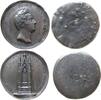 vor 1914 Medaille Zinnguß Leopold (1830-1852) - auf die Einweihung des Denkmal zu Pforzheim für die im Wimpfen gefallenen Soldaten, Büste nach rec -