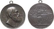 Personen tragbare Medaille Bronze versilbert Walcker Eberhard Friedrich - auf die Herstellung der 1000. Orgel in der Firma E.F. Walcker & Cie, Büste nach -