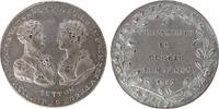vor 1914 Jeton Bronze versilbert Friedrich Wilhelm III. - auf die Vermählung des Kronprinzen mit Luise von Mecklenburg, beider Brustbilder eina -