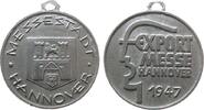Städte tragbare Medaille Aluminium Hannover - auf die Expo-Messe, Wappen / stilisiertes Gesicht mit Schrift, ca. 34 MM -
