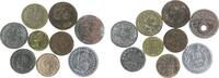 Spielgeld Lot zu 9 Stück Spielgeld div. Kaiserreich, Weimar, DR, Schweiz, Großbritannien, Schweden, Belgien, Österreich, u.a. von Lauer, von 11 bis 16 MM -