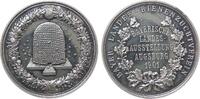 Bayern Medaille Silber Augsburg - des Bayerischen Landes-Bienenzuchtvereins, zur Bayerischen Landes-Ausstellung, Bienenkorb mit umherschwirrende -