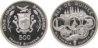Guinea 500 Francs Ag Olympiade München, feiner Kratzer, Patina -