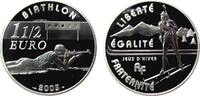 Frankreich 1 1/2 Euro Ag Olympische Winterspiele in Torino 2006, Biathlon -
