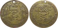 Taufe Medaille Messing Taufe, Schlesien, Taufszene in Kapelle - oben die Heilig-Geist-Taube / die Bundeslade mit dem Alten Testament, ca. 40,2 -