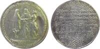 Gelegenheitsmedaillen Medaille Silberguß Hochzeit - Ehe, ein Brautpaar wird von Christus getraut / Mehrzeiler, unsigniert (v. Dürr und Omeis), ca. 51,5 MM, ca. -