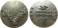 Frankfurt Medaille Bronze Deutsche Bundesbank - auf den 20. Jahrestag der Gründung, div. menschliche Gestalten in V-Form bei diversen Arbeiten / Sc -