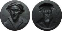 Reformation / Religion Medaille Eisenguß Melanchthon Philipp (1497-1560), Hochrelief, Brustbild halblinks, einseitig, nach Leonhard Posch, ca. 88,5 MM -