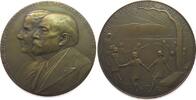 Frankreich Medaille Bronze Mouisset Frédéric und Jeanne, Verwalterin und Arzt am Krankenhaus in Lyon, beider Büsten nach links / tanzende Mädchen - -