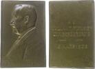 Luxemburg Plakette Bronze Cito Nicolas (1866-1949) - auf den luxemburgischen Eisenbahningenieur, Brustbild nach links / Mehrzeiler, ca. 48 x 71 MM, -