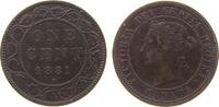 Kanada 1 Cent Br Victoria, H, winziger Randfehler -