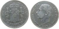 Spanien 2 Pesetas Ag Alfonso XII, MS-M -