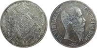 Mexiko 1 Peso Ag Maximilian, Mo (Mexico City), kleine Randfehler, etwas fleckig, Patina, gereinigt -