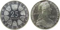 Österreich 25 Schilling Ag Maria Theresia, etwas fleckige Patina -