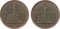 Städte Medaille Bronze Frankenstein und Zadel - auf den Wiederaufbau nach den Stadtbränden, Schlesien, das zerstörte Rathaus / das Rathaus nach -