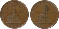 Städte Medaille Bronze Frankenstein und Zadel - auf den Wiederaufbau nach den Stadtbränden, Schlesien, das zerstörte Rathaus / aas Rathaus nach -