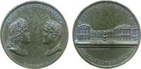 Frankreich Medaille Bronze Versailles - auf das historische Museum, Musee Historique, Büsten von Louis XIV. und Louis Philippe I. sich gegenüber / S -