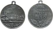 Frankfurt tragbare Medaille Zink (?) Frankfurt - auf das Wohltätigkeitsfest, Stadtansicht / Mehrzeiler, ca. 27 MM, zaponiert -