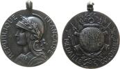 Frankreich Medaille Silber Kolonialorden, Brustbild der Marianne in Rüstung nach links / Globus vor Kriegsgerätschaften, v. Lemaire, ca. 29,8 MM, ca -