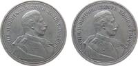 Wilhelm II. (1888-1918) Medaille vernickelt (?) Wilhelm II Deutsch. Kaiser König v. Preuss., Beidseitig gleiches Motiv - Brustbild nach rechts, v. Lauer, ca. 33, -