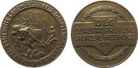 Landwirtschaft Medaille Bronze Frankfurt - Deutsche Landwirtschaftsgesellschaft, Qualitätsprüfung - Bronzene Preismünze, Bauer mit Ochsengespann beim Pf -