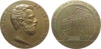 Spanien Medaille vergoldet Amadeo I. (1870-1873) - auf seine Wahl zum König von Spanien, Büste nach rechts / Gebäude, v. Calico, ca. 50 MM -