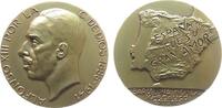 Spanien Medaille vergoldet Alfonso XIII. (1886-1941) - König von Spanien, Büste nach links / Karte von Spanien, v. Calico, ca. 50 MM -