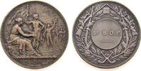 Frankreich Medaille Bronze versilbert Schiesswettbewerb, sitzende Frau mit Palmwedel vor stehendem Mann mit Fahne - dahinter Schiesszene / 5E B.D.P -