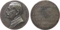 Frankreich Medaille Bronze versilbert Foch Ferdinand (1851-1929) - französischer Marschall, Brustbild nach links / Mehrzeiler, v. Maillard, ca. 49,8 -