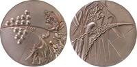 Reformation / Religion Medaille Silber Christlicher Lebenszyklus, stilistische Geburt / Hand Gottes - Taube und Verstorbene auf dem Weg in den Himmel, v. Victor -