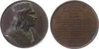 Frankreich Suitenmedaille Bronze Childerich III. (Childeric III. 714-754) - Frankenkönig aus dem Geschlecht der Merowinger, Brustbild nach links / Lebensd -